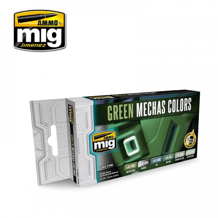 Boxart Green Mechas Colors  Ammo by Mig Jimenez