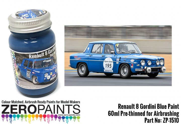 Boxart Renault 8 Gordini Blue (Bleu Gordini)  Zero Paints