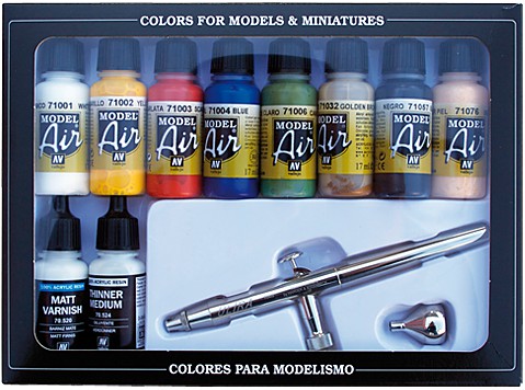 Boxart Basic Colors & Airbrush 71.167 Vallejo Model Air