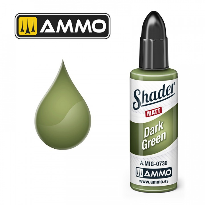 Boxart Dark Green Matt Shader A.MIG-0739 Ammo by Mig Jimenez
