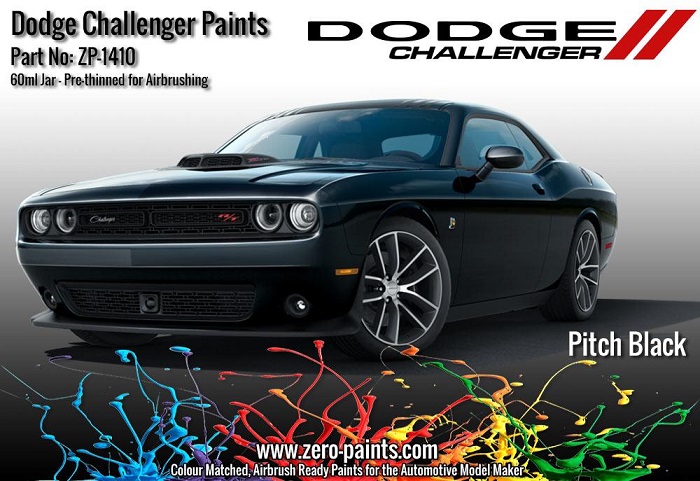 Boxart Dodge Challenger Pitch Black  Zero Paints