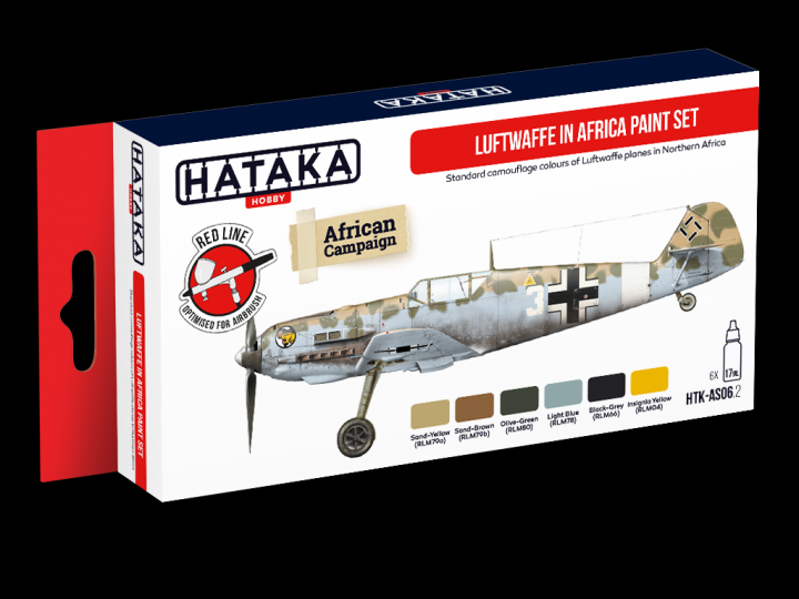 Boxart Lufwaffe in Africa paint set HTK-AS06.2 Hataka Hobby Red Line