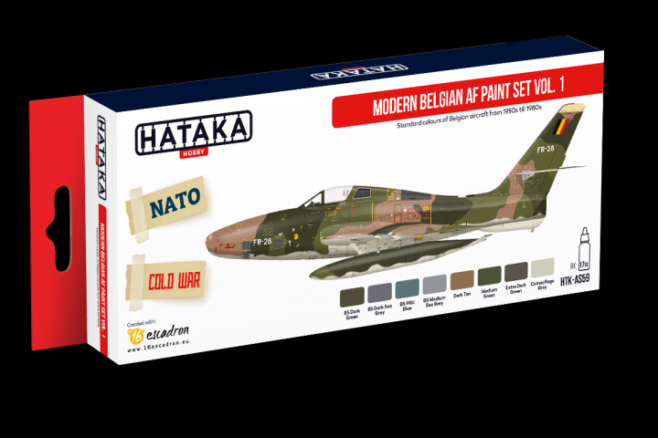 Boxart Modern Belgian AF paint set vol. 1 HTK-AS59 Hataka Hobby Red Line