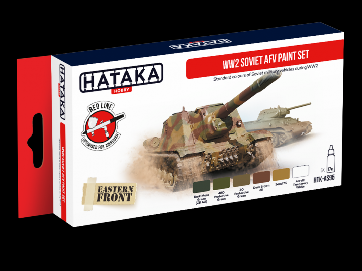 Boxart WW2 Soviet AFV paint set HTK-AS95 Hataka Hobby Red Line
