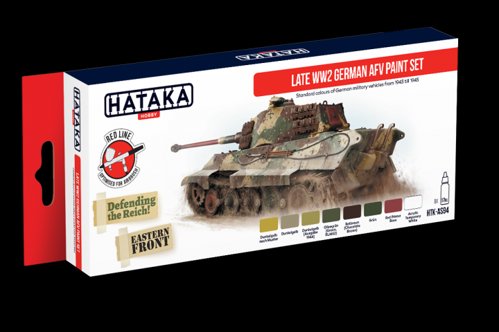 Boxart Late WW2 German AFV paint set HTK-AS94 Hataka Hobby Red Line