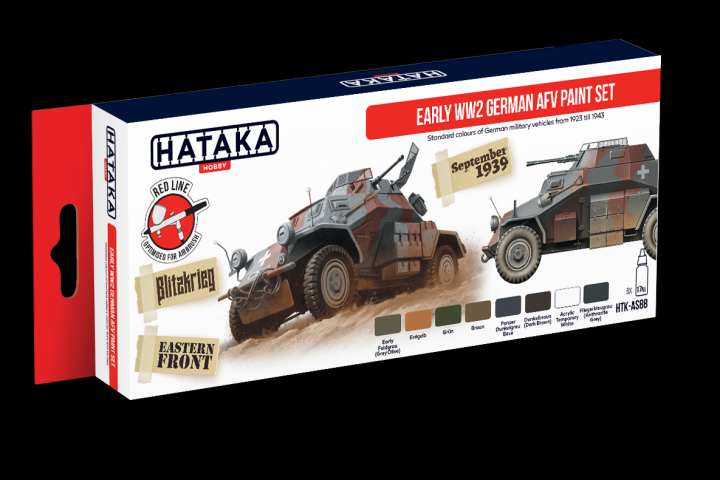 Boxart Early WW2 German AFV paint set HTK-AS88 Hataka Hobby Red Line