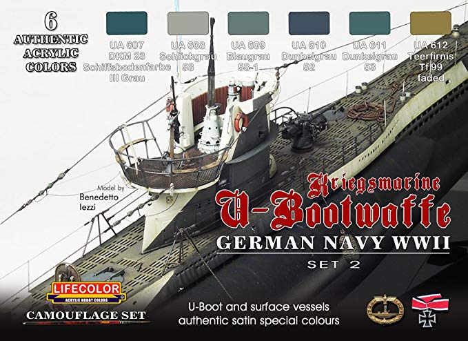 Boxart GERMAN NAVY WWII SET 2 Kriegsmarine u-Bootwaffe  Lifecolor