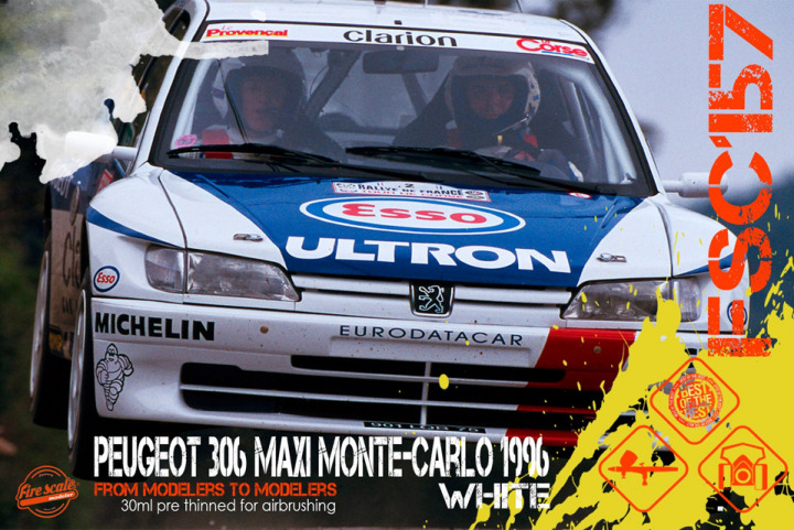 Boxart Monte Carlo 1996 White - Peugeot 306 Maxi  Fire Scale Colors