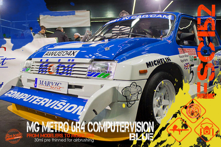 Boxart MG Metro 6R4 Computervision Blue  Fire Scale Colors