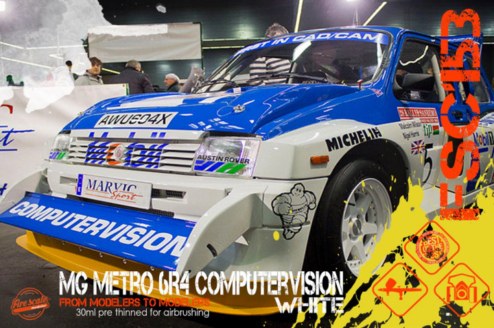 Boxart MG Metro 6R4 Computervision White  Fire Scale Colors