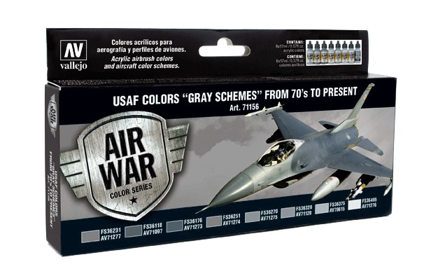 Boxart USAF Colors "Gray Schemes" from 70's to present  Vallejo Model Air
