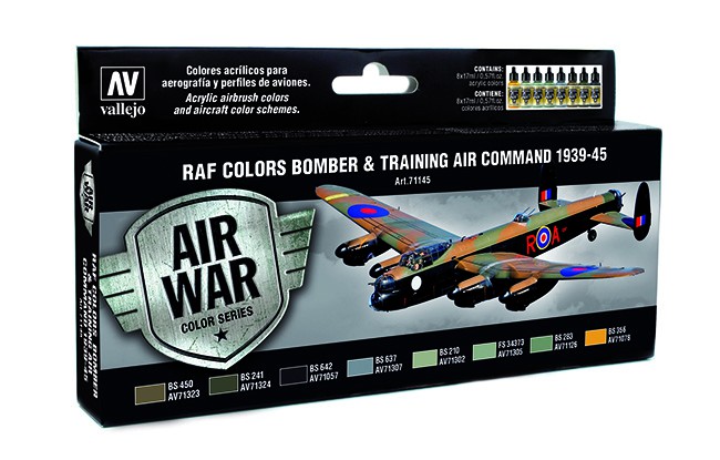 Boxart RAF Colors Bomber & Training Air Command 1939-1945 - Set 71.145 Vallejo Model Air