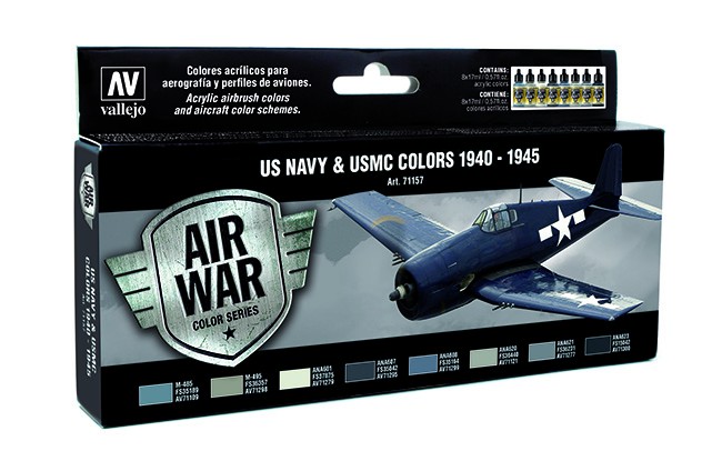 Boxart US NAVY & USMC Colors WWII 1940-1945 - Set 71.157 Vallejo Model Air