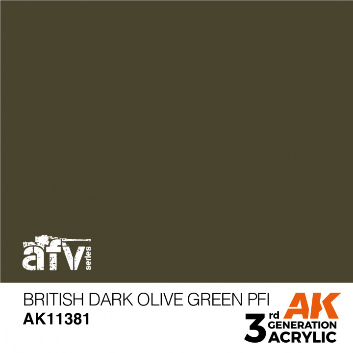 Boxart British Dark Olive Green PFI  AK 3rd Generation - AFV