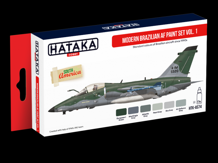 Boxart Modern Brazilian AF paint set vol.1 HTK-AS74 Hataka Hobby Red Line