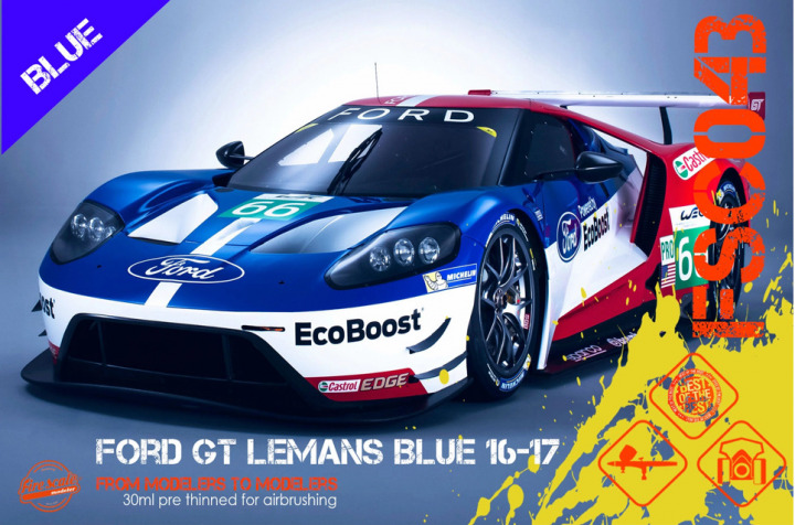 Boxart Ford GT Lemans Blue 16-17  Fire Scale Colors