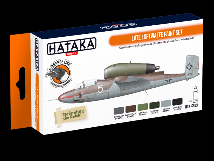 Boxart Late Luftwaffe Paint Set HTK-CS03 Hataka Hobby Orange Line