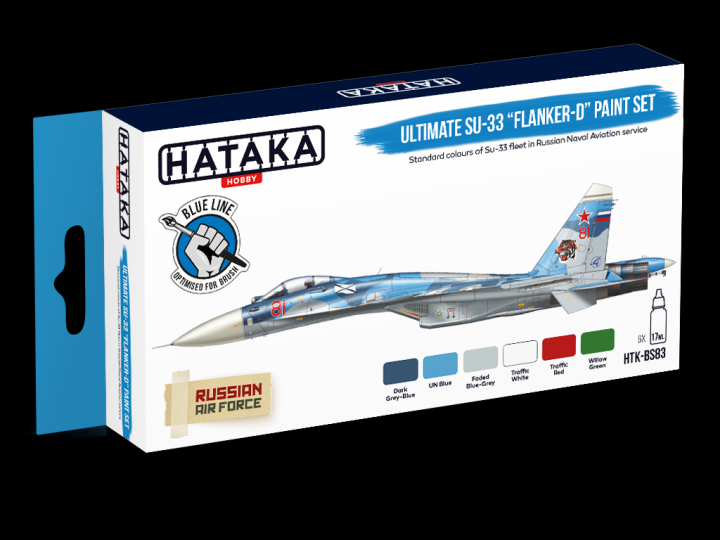 Boxart Ultimate Su-33 „Flanker-D” paint set HTK-BS86 Hataka Hobby Blue Line