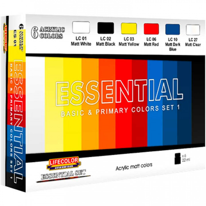 Boxart Essential Basic & Primary Colours Set 1  Lifecolor