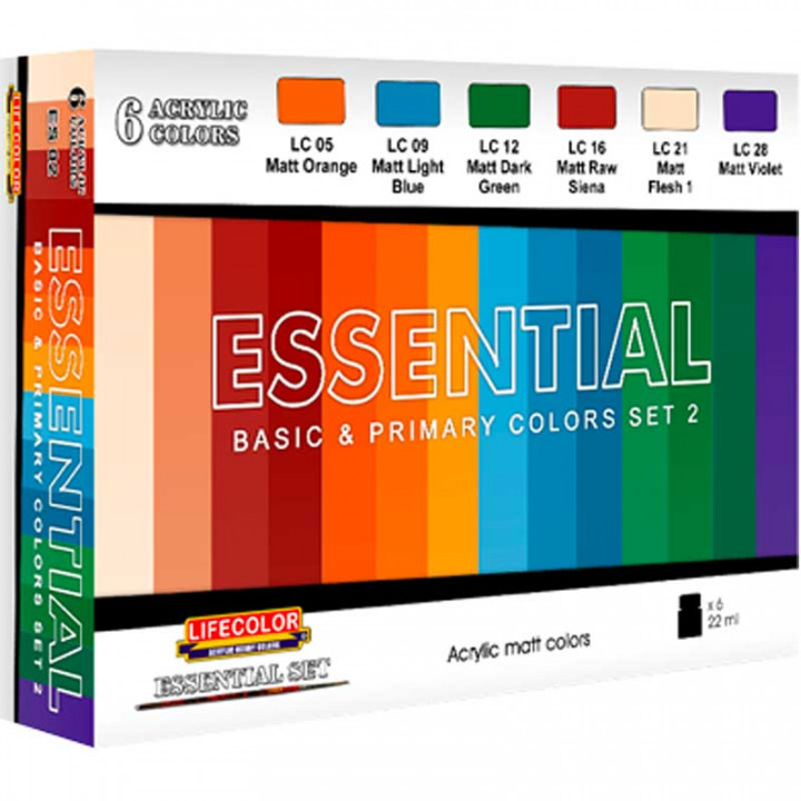 Boxart Essential Basic & Primary Colours Set 2  Lifecolor