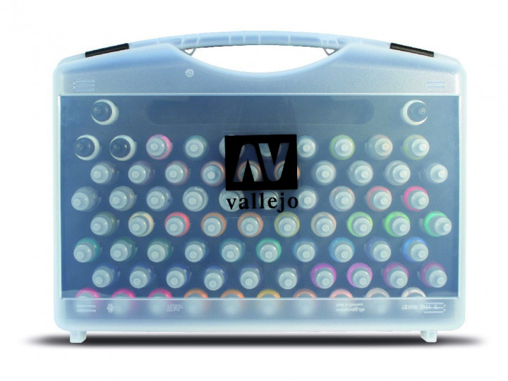 Boxart Vallejo Game Color Case (with 3 Toray Brushes) 72172 Vallejo Game Color