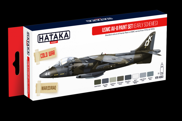 Boxart USMC AV-8 paint set (early schemes) HTK-AS63 Hataka Hobby Red Line