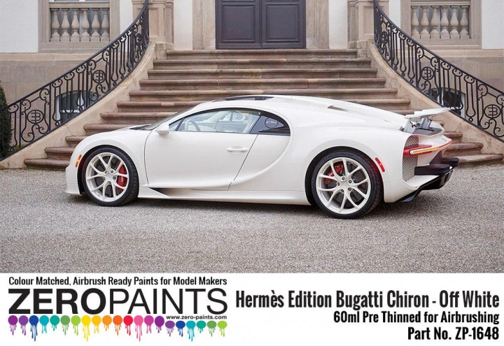 Boxart Hermès Edition Bugatti Chiron Off White  Zero Paints