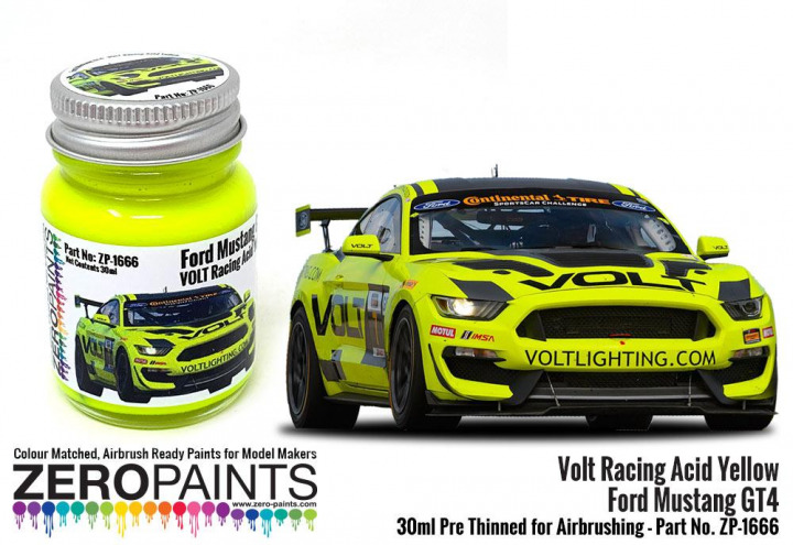 Boxart Volt Racing Acid Yellow for Ford Mustang GT4  Zero Paints