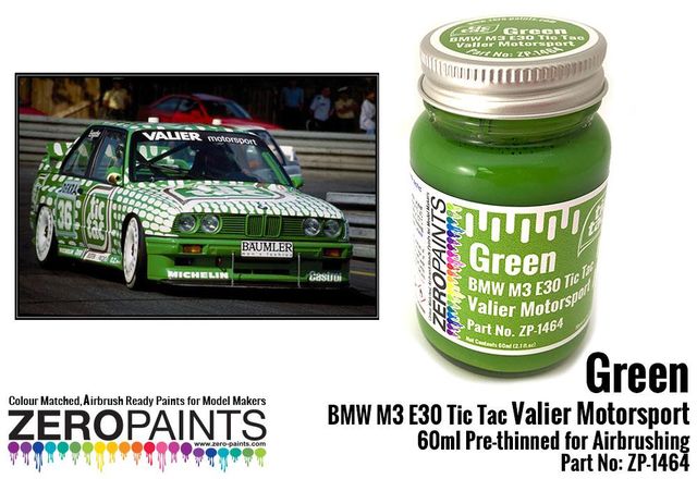 Boxart Green BMW M3 E30 Tic Tac Valier Motorsport  Zero Paints
