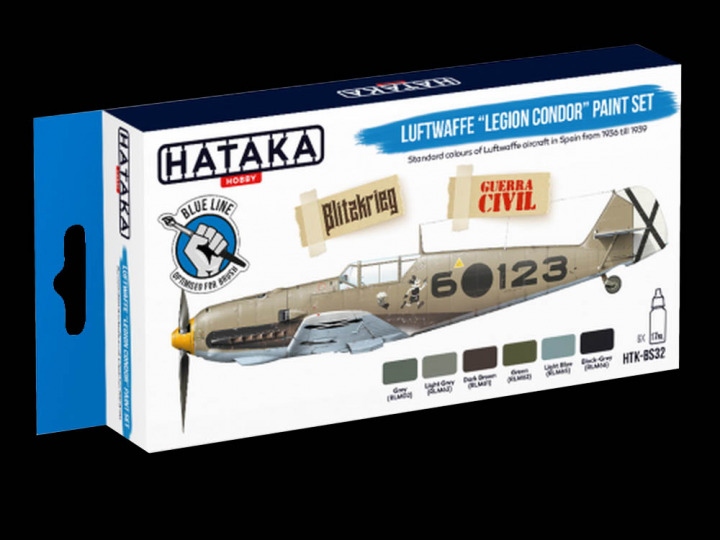 Boxart Luftwaffe "Legion Condor" Paint set HTK-BS32 Hataka Hobby Blue Line