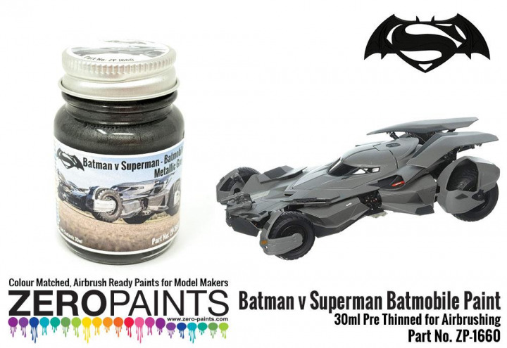 Boxart Batman v Superman Batmobile Metallic Grey  Zero Paints