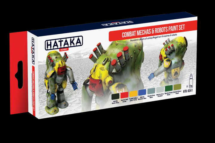 Boxart Combat Mechas & Robots paint set HTK-AS41 Hataka Hobby Red Line