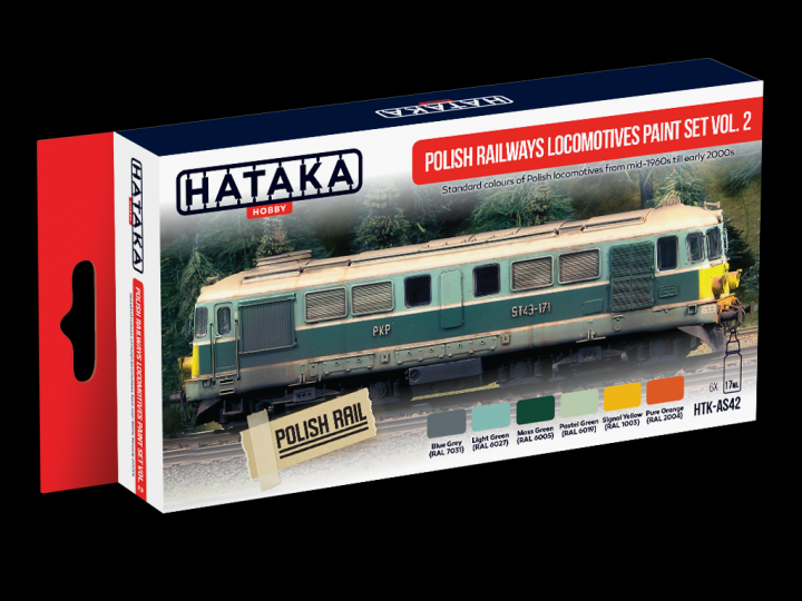 Boxart Polish Railways locomotives paint set vol. 2 HTK-AS42 Hataka Hobby Red Line