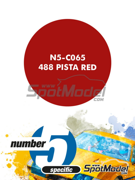 Boxart 488 Pista Red  Number Five