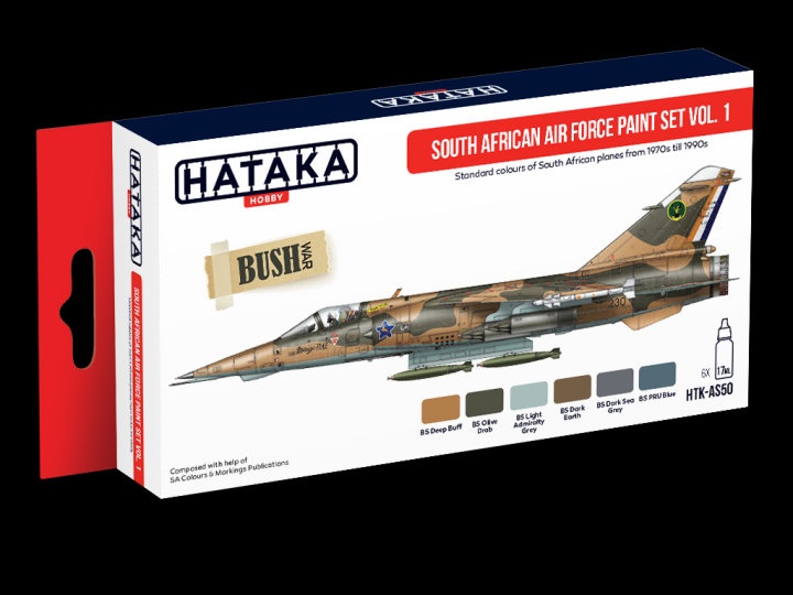 Boxart South African Air Force paint set vol. 1 HTK-AS50 Hataka Hobby Red Line