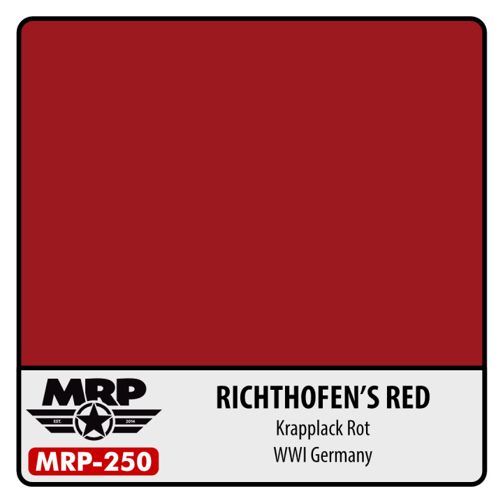 Boxart Richthofen‘s Red (Krapplack Rot) – WWI Germany (FS20061)  MR.Paint
