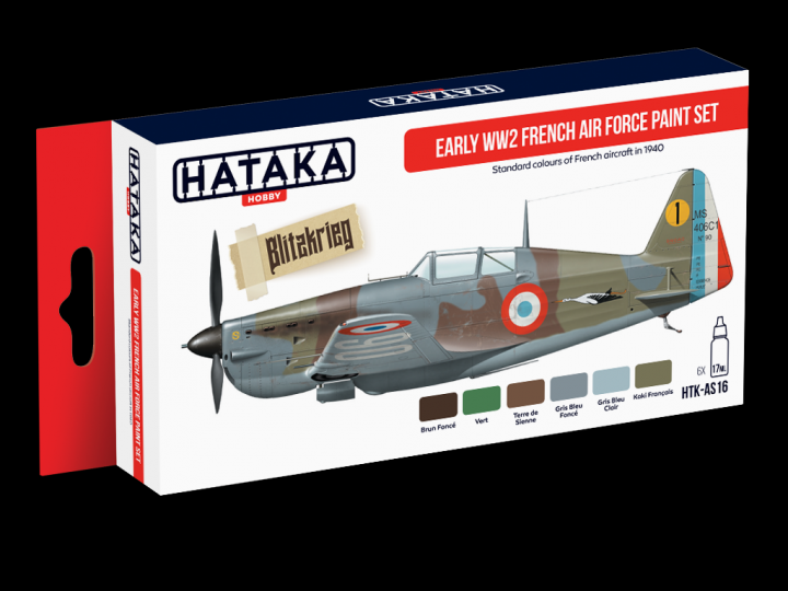 Boxart Early WW2 French Air Force paint set HTK-AS16 Hataka Hobby Red Line