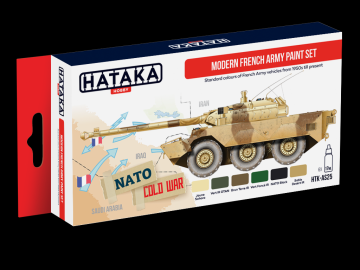 Boxart Modern French Army paint set HTK-AS25 Hataka Hobby Red Line
