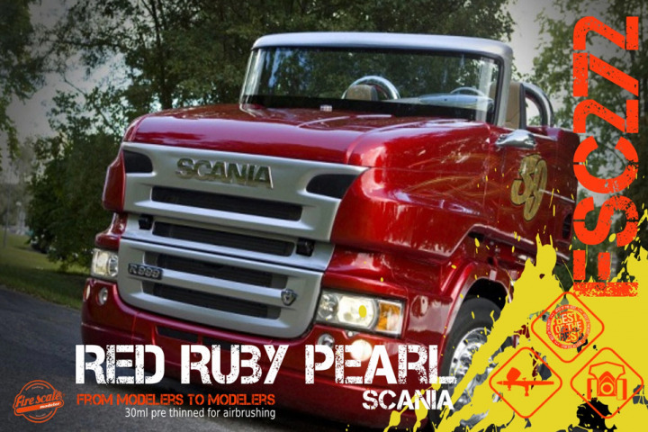 Boxart Red Ruby Pearl Scania  Fire Scale Colors
