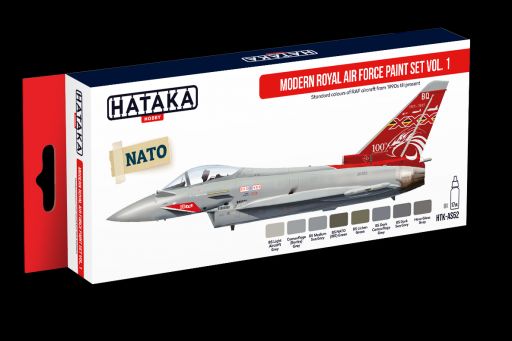 Boxart Modern Royal Air Force Paint Set Vol. 1 HTK-AS52 Hataka Hobby Red Line Boxart Modern Royal Air Force Paint Set Vol. 1 HTK-AS52 Hataka Hobby Red Line