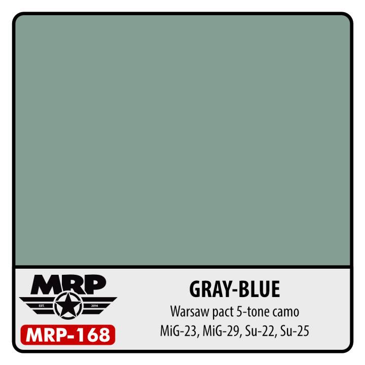 Boxart Grey Blue (Mig-23, Mig-29, Su-22, Su-25) Warsaw Pact 5-tone Camo MR.Paint