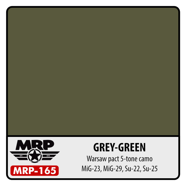 Boxart Grey Green (Mig-23, Mig-29, Su-22, Su-25) Warsaw Pact 5-tone Camo MR.Paint