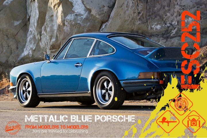 Boxart Metallic Blue Porsche  Fire Scale Colors