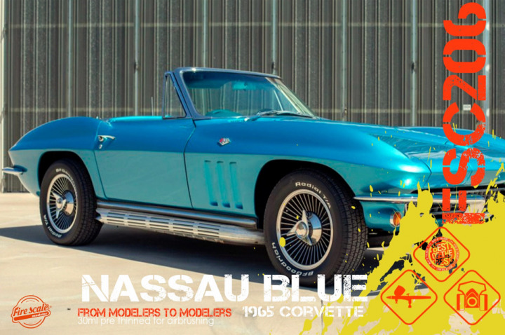 Boxart Nassau Blue Chevrolet Corvette  Fire Scale Colors