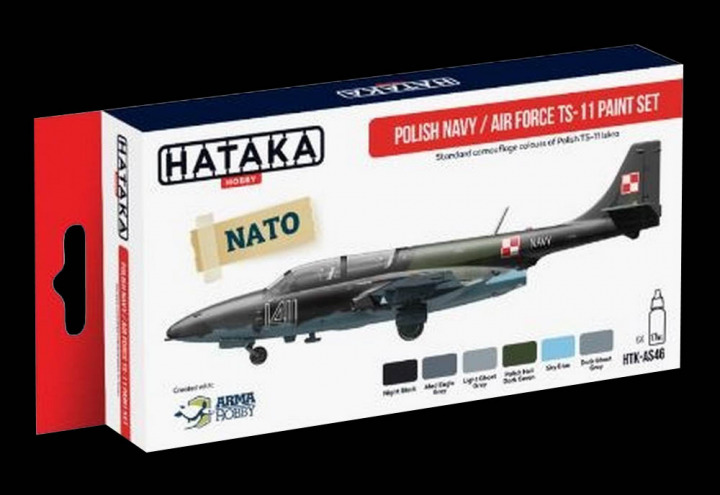 Boxart Polish Navy / Air Force TS-11 Paint Set HTK-AS46 Hataka Hobby Red Line