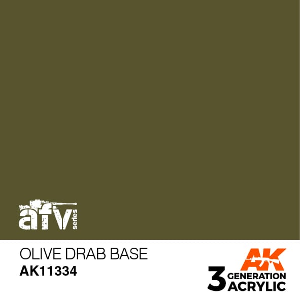 Boxart Olive Drab Base AK 11334 AK 3rd Generation - AFV