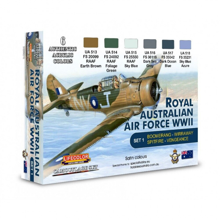Boxart Camouflage Set Royal Australian Air Force WWII Set 1  XS01 Lifecolor