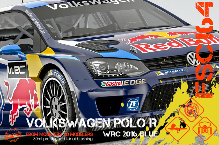 Boxart Dark Blue WRC Volkswagen Polo  Fire Scale Colors