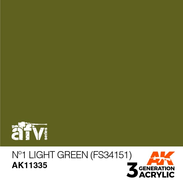 Boxart N°1 Light Green (FS 34151) AK 11335 AK 3rd Generation - AFV