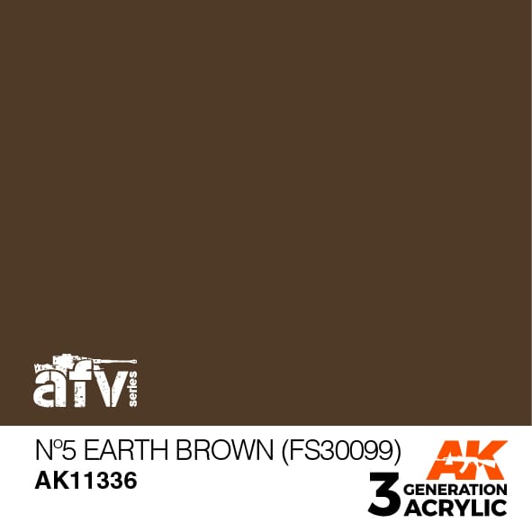 Boxart N°5 Earth Brown (FS 30099) AK 11336 AK 3rd Generation - AFV